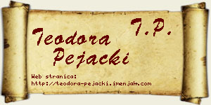 Teodora Pejački vizit kartica